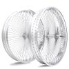 TRACER 26"*4.0 Beach Cruiser Bicycle Coaster Brake Wheelset, Polish Front and Rear Rims Set view 1