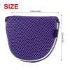 Andux Mallet Cover Golf Putter Head Covers for Center Shaft Putter MT/TG16 Purple, Semicircle view 2