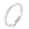 Cute 2 mm Thin Black Ceramic Ring Women Stacking Rings Polished Dome Wedding Engagement Band Female Finger White 4 view 1