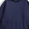 Women's Fleece Cotton Pullover Hoodies Drop Shoulder Athletic Hooded Sweatshirt Solid Color Casual Sweatshirts (Dark Blue,X-Large) view 4