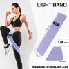 12 Pcs Fabric Resistance Bands for Working Out Booty Workout Stretch Exercise Bands Non Slip for Legs Squat Resistance Loop for Women Men Starter Butt Hip Thigh Fitness (Lilac,Light Resistance) view 2