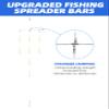 BLUEWING 18" Upgraded Fishing Spreader Bar Formation with 6" Floating Squids and 316 Stainless Steel Rod Offshore Spreader Bar for Wahoo Tuna Marlin Mahi Mahi, Luminous view 2