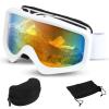 FOCUHUNTER OTG Ski Goggles Over Glasses Ski Snowboard Goggles Anti Fog, 100% UV Protection Snow Goggles for Men Women Adult (Vlt 15%) view 1