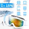 FOCUHUNTER OTG Ski Goggles Over Glasses Ski Snowboard Goggles Anti Fog, 100% UV Protection Snow Goggles for Men Women Adult (Vlt 15%) view 4