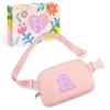 COSHAYSOO Initial Letter Fanny Pack for Girls Personalized Christmas Birthday Gifts for 6 7 8 9 10 11 12 Year Old Teen Girl, Girly Fashion Crossbody Purse Belt Bag Preteen Tween Trendy Stuff Pink R view 1