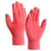 Icegrey Boys and Girls Knitted Gloves Autumn and Winter Velvet Warm Gloves Touch Screen Gloves Red Medium view 1
