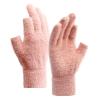 Icegrey Adult Kids Winter Warm Gloves Thickened Solid Color Cashmere Gloves Pink Medium view 1