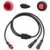 EDENCOMERS Electric Bicycle 1T2 Extension Cable Y-Split Extension Wire with Waterproof Connector for Ebike Light, Gear Sensor and Brake in Ebike Modification Kit (1T2 2pin 24")