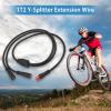 EDENCOMERS Electric Bicycle 1T2 Extension Cable Y-Split Extension Wire with Waterproof Connector for Ebike Light, Gear Sensor and Brake in Ebike Modification Kit (1T2 2pin 24") view 2