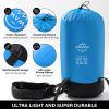 OMVMO Sleeping Bag Stuff Sack, 11L/18L/30L/45L/52L Water-Resistant Compression Sack,Anti-Tear Ultra Light Nylon Storage BagBlack/Yellow/Orange/Dark Blue/Dark Green/Sky Blue (Sky Blue, XL/46L) view 4