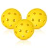 SZJIEIFR Outdoor Pickleball Balls Set, 3 Pack 40 Hole Durable Pickleball for All Skill Levels view 1