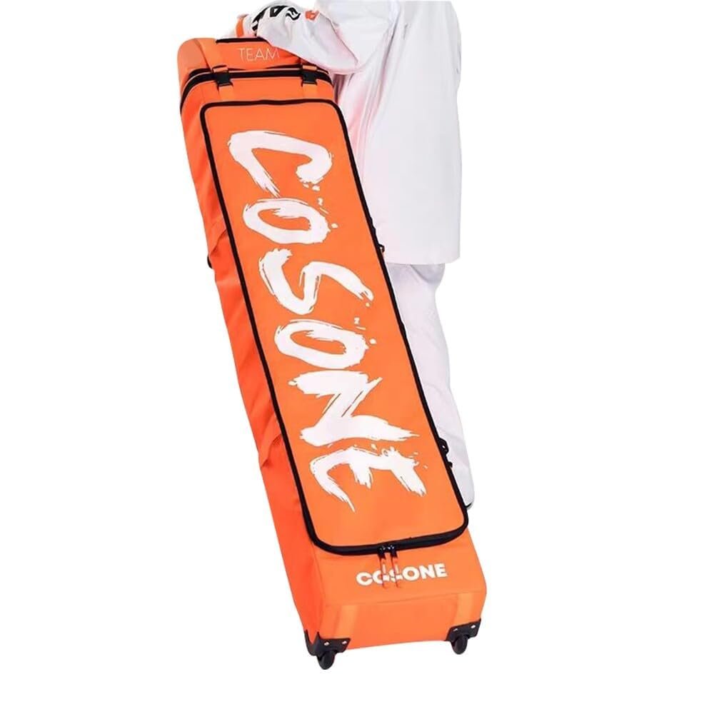 UNISTRENGH Snowboard Bag with Wheels Waterproof Ski Roller Travel Bag Wheelie Skiing Transport Bag (Orange)