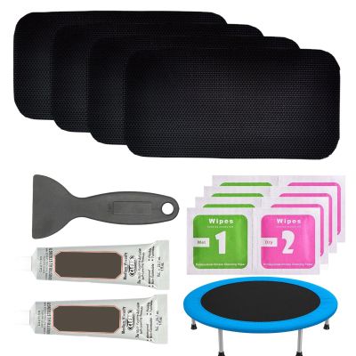 colatry Trampoline Patch Repair Kit 8''X 4'' Rectangular Patches | Trampoline Repair Trampoline Mat Tear or in a Trampoline Mat | Trampoline Repairing Tools with Glue