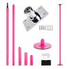 NUNETH Ceiling-Mounted Heavy Duty Permanent Dance Pole 2.24-4 M, Living Room Bedroom Fitness Dancing Pole Kit, 45mm Competition Stripping Pole, 6 Colours (Color : Pink, Size : 320-335cm(10.5-11ft)) view 1