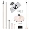 NUNETH Ceiling-Mounted Heavy Duty Permanent Dance Pole 2.24-4 M, Living Room Bedroom Fitness Dancing Pole Kit, 45mm Competition Stripping Pole, 6 Colours (Color : White, Size : 400cm(13.1 ft))