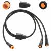 EDENCOMERS Electric Bicycle 1T2 Extension Cable Y-Split Extension Wire with Waterproof Connector for Ebike Light, Gear Sensor and Brake in Ebike Modification Kit (1T2 3pin 7") view 1
