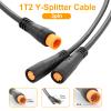 EDENCOMERS Electric Bicycle 1T2 Extension Cable Y-Split Extension Wire with Waterproof Connector for Ebike Light, Gear Sensor and Brake in Ebike Modification Kit (1T2 3pin 7") view 3