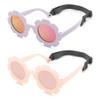 Hycredi Flexible Bendable Flower Baby Polarized Sunglasses with Strap for Newborn Infant Boys Girls Age 0-24 Months-Purple/Purple+Jelly Pink view 1