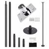 Ceiling-mounted Heavy Duty Permanent Dance Pole 2.24- 4 M, Living Room Bedroom Fitness Dancing Pole Kit, 45mm Competition Stripping Pole, 6 Colours ( Color : Black , Size : 320-372cm(10.5-12.2ft) ) view 1