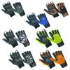 Wheelchair User Gloves Set Mobility Disability Fingerless Long Thumb Leather Palm Workout Weight Lifting, Cycling Gloves Set (Black/Blue/Hiviz/Orange/Antique Brown/Green Camo/Grey Camo (7-Pack), S) view 1