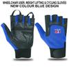 Wheelchair User Gloves Set Mobility Disability Fingerless Long Thumb Leather Palm Workout Weight Lifting, Cycling Gloves Set (Black/Blue/Hiviz/Orange/Antique Brown/Green Camo/Grey Camo (7-Pack), S) view 3