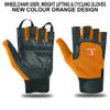 Wheelchair User Gloves Set Mobility Disability Fingerless Long Thumb Leather Palm Workout Weight Lifting, Cycling Gloves Set (Black/Blue/Hiviz/Orange/Antique Brown/Green Camo/Grey Camo (7-Pack), S) view 4