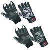 BTR BORN TO RACE Wheelchair User Gloves Set Mobility Disability Fingerless Long Thumb Leather Palm Workout Weight Lifting, Cycling Gloves Set (Green Camo/Grey Camo (2-Pack), L) view 1