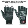 BTR BORN TO RACE Wheelchair User Gloves Set Mobility Disability Fingerless Long Thumb Leather Palm Workout Weight Lifting, Cycling Gloves Set (Green Camo/Grey Camo (2-Pack), L) view 2