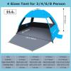 Venustas Beach Tent Sun Shelter for 3/4-5/6-7/8-10 Person, UPF 50+ UV Protection Beach Canopy, Lightweight and Easy Setup Cabana, Portable Beach Shade Tent view 2