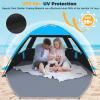 Venustas Beach Tent Sun Shelter for 3/4-5/6-7/8-10 Person, UPF 50+ UV Protection Beach Canopy, Lightweight and Easy Setup Cabana, Portable Beach Shade Tent view 3