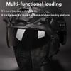 KLYso Fast Tactical Helmet Set with Protect Ear Foldable Double Straps Half Face Mesh Mask & Goggle Used for Training Hunting CS Game Kit (Color : BK) view 3