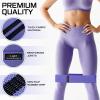 12 Pcs Fabric Resistance Bands for Working Out Booty Workout Stretch Exercise Bands Non Slip for Legs Squat Resistance Loop for Women Men Starter Butt Hip Thigh Fitness (Dark Purple,Heavy Resistance) view 3