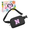 COSHAYSOO Initial Letter Fanny Pack for Girls Personalized Christmas Birthday Gifts for 6 7 8 9 10 11 12 Year Old Teen Girl, Girly Fashion Crossbody Purse Belt Bag Preteen Tween Trendy Stuff Black N
