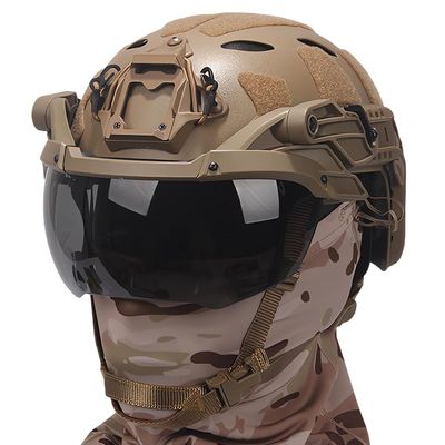 KLYso for Hunting, Shooting Halloween Cosplay CS Games Tactical Helmet Set with Adjustable Visor Goggles and Mask (Color : T1)