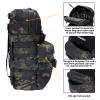 EXCELLENT ELITE SPANKER Tactical Small MOLLE Hydration Pack Water Bladder Carrier Pack for Tactical Vest Backpack Plate Carrier (Multicam Black-Nylon) view 4