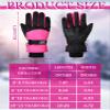 SATINIOR 2 Pairs Kids Waterproof Winter Snow Gloves Ski Gloves for Boy Girl Outdoor Warm Thickening Snowboard(Light Pink, Rose Red,3-6 Years) view 3