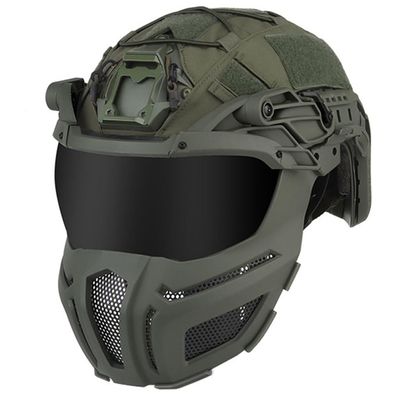 KLYso for Hunting Paintball Bullets Outdoor Sports CS Game Shooting Airsoft Fast Helmet Tactical Protective Mask and Goggles (Color : OD)