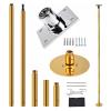 NUNETH Ceiling-Mounted Heavy Duty Permanent Dance Pole 2.24-4 M, Living Room Bedroom Fitness Dancing Pole Kit, 45mm Competition Stripping Pole, 6 Colours (Color : Gold, Size : 298-312cm(9.8-10.2ft)) view 1