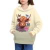 WELLFLYHOM Highland Cow Hoodie Kids Graphic Hooded Sweatshirt for Girls Boys 14-16 Long Sleeve Pullover Top Hoodie Loose Comfy Fall Clothes Workout Sweater Shirts Outfits view 2