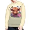 WELLFLYHOM Highland Cow Hoodie Kids Graphic Hooded Sweatshirt for Girls Boys 14-16 Long Sleeve Pullover Top Hoodie Loose Comfy Fall Clothes Workout Sweater Shirts Outfits view 3