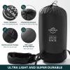 OMVMO Sleeping Bag Stuff Sack, 11L/18L/30L/45L/52L Water-Resistant Compression Sack,Anti-Tear Ultra Light Nylon Storage BagBlack/Yellow/Orange/Dark Blue/Dark Green/Sky Blue (Black, M/19L) view 4