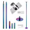 Ceiling-mounted Heavy Duty Permanent Dance Pole 2.24- 4 M, Living Room Bedroom Fitness Dancing Pole Kit, 45mm Competition Stripping Pole, 6 Colours ( Color : Purple , Size : 372-380cm(12.2-12.46ft) ) view 1