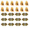 Anderson's Exclusive Blue and Gold Paw Pride Shaker Pom Poms Megaphone Noisemaker Set School Spirit Cheerleader Sports Fan Football Homecoming Squad Team Party Dance Club Pack of 48 view 2