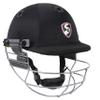 SG Blaze Tech Cricket Helmet | Black | Large | Polypropylene | Unisex | Lightweight | High-Density EVA Lining | Adjustable Strap | Ventilation Holes | 6 Vent Grill | Comfortable Fit view 1