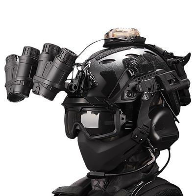 KLYso for Paintball Shooting, Halloween, CS and Other Outdoor Activities,Tactical Mask and Fast Helmet Pickup Noise Canceling Headphones NVG Set Combo (Color : BK6)