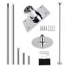 Ceiling-mounted Heavy Duty Permanent Dance Pole 2.24- 4 M, Living Room Bedroom Fitness Dancing Pole Kit, 45mm Competition Stripping Pole, 6 Colours ( Color : Silver , Size : 311-324cm(10.2-10.6ft) ) view 1