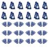 Anderson's Exclusive Blue and White Paw Pride Shaker Pom Poms Megaphone Noisemaker Set School Spirit Cheerleader Sports Fan Football Homecoming Squad Team Party Dance Club Pack of 48 view 2