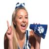 Anderson's Exclusive Blue and White Paw Pride Shaker Pom Poms Megaphone Noisemaker Set School Spirit Cheerleader Sports Fan Football Homecoming Squad Team Party Dance Club Pack of 48 view 3