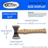 16" Ashwood Handle Double Bit Carbon Steel Outdoor Chopping Hand Axe with Sheath view 3