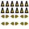 Anderson's Black and Gold Pom Poms and Megaphones Set, 24 Pieces, Plastic Megaphones, Sports, Fan Gear, Homecoming, Cheerleaders view 2
